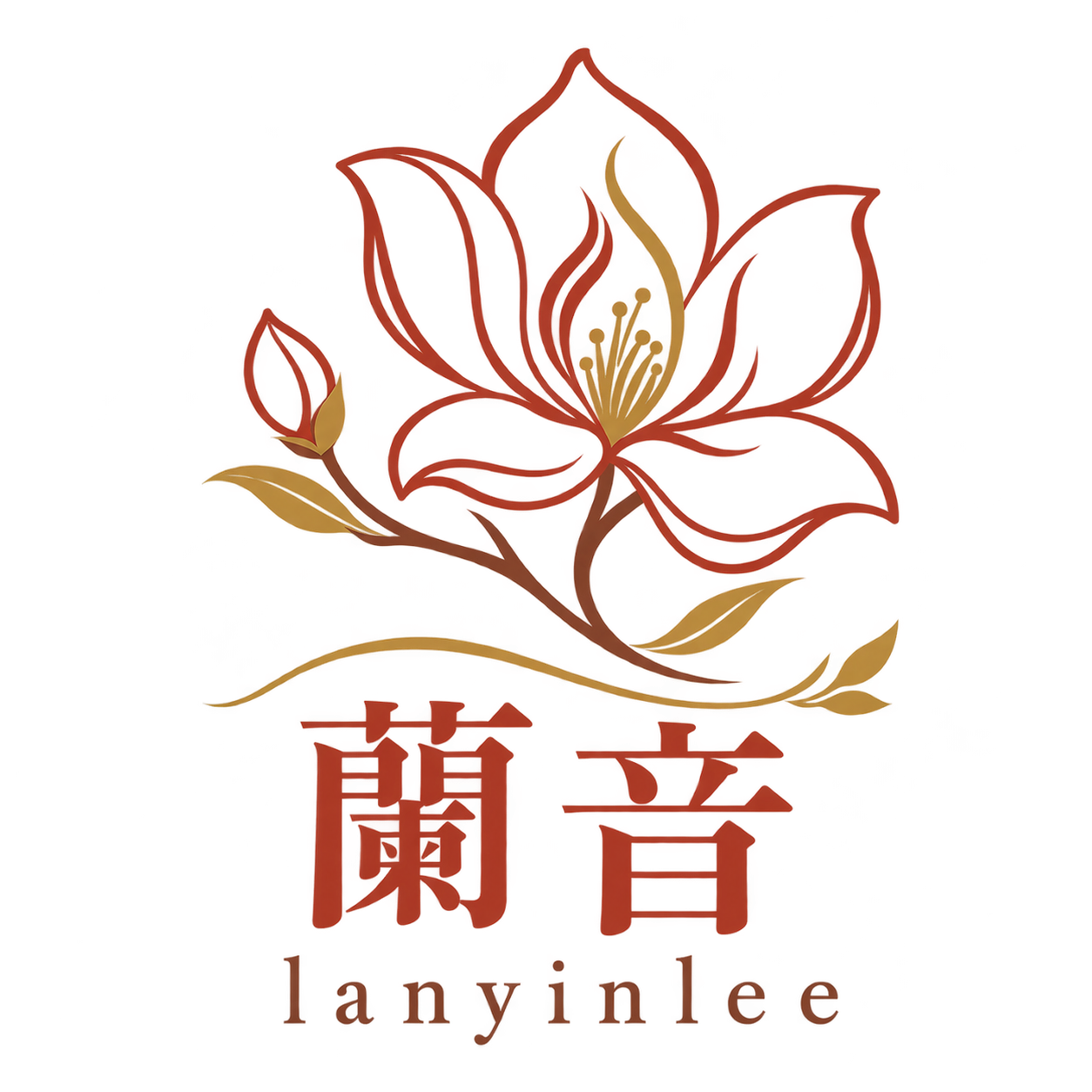 蘭音 Lanyin 品牌標誌-木蘭花 Logo